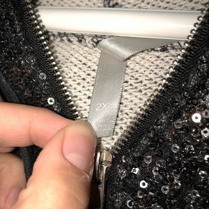 Vanity Brand Silver and Black Sequined Jacket